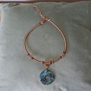 Dani Rise Blue Stone Choker (16" Inches)